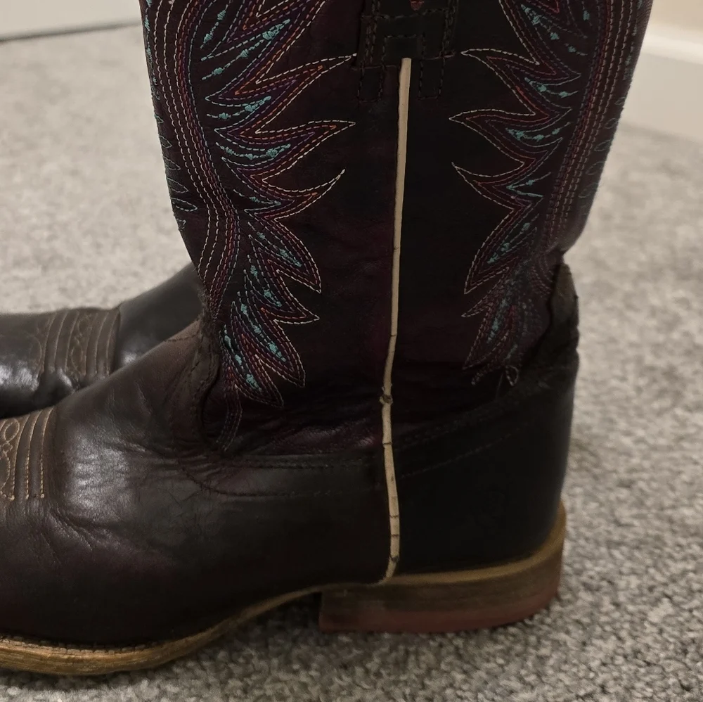 Ariat Brown Multicolored Kids Size 2.5 Western Boots Cowgirl Western Rodeo